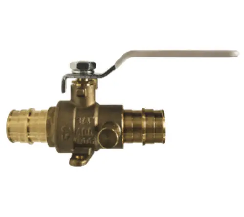 Midland Metal 945623LF Cold Expansion Ball Valve with Waste Drain and Drop Ear, 1 in Nominal, PEX x PEX Express Delivery