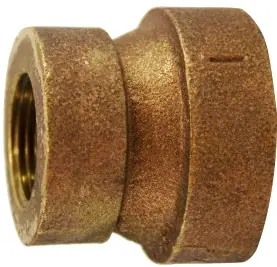 Midland Metal 43442 Reducing Coupling, 1 in FPT x 3/4 in FPT, Bronze Cheap