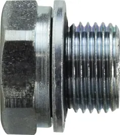 Fan Favorite Midland Metal 9522P6 Hex Head Plug, 3/8 in Male BSPP, Steel