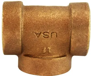 Midland Metal 43298 Reducing Tee, 1 in FPT x 3/4 in FPT x 3/4 in FPT, Bronze Limited Offer