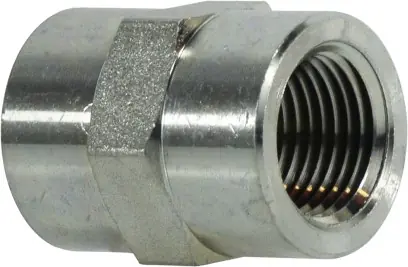 Midland Metal 50004 Pipe Coupling, 1/4 in FPT x 1/4 in FPT, Steel Fresh Stock