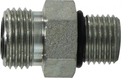 While Supplies Last Midland Metal FS6400O86 Connector, 13/16 in Male ORFS x 9/16 in Male ORB, Steel