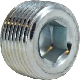 Best Seller Midland Metal 66761 Hex Socket Countersunk Plug, 1/8 in MNPT, Steel, Zinc-Plated, 150 lb