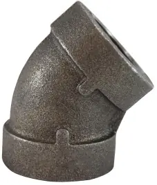 Price Drop Midland Metal 69184 45 deg Elbow, 3/4 in FPT x 3/4 in FPT, Iron, Black, SCH 80/XH Schedule, 300 lb