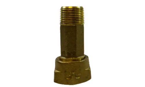 Midland Metal 970253 Water Meter Coupling, 1/2 in Nominal, FPT x MPT, 150 psi Pressure, Lead-Free Brass Crafted