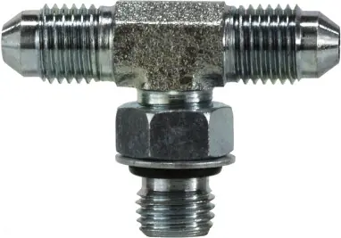High Quality Midland Metal 6803NWO16 Branch Tee, 1 in MJIC x 1 in MJIC x 1 in Male ORB, Steel
