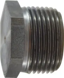 Midland Metal 67776 Solid Hex Head Plug, 1-1/4 in MNPT, Steel, Black, 150 lb Free Returns