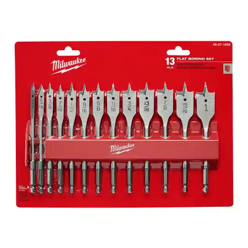 Milwaukee Tool 48-27-1520 13PC Flat Boring Bit Set, 5 Pack Authentic