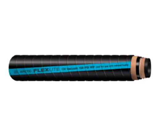 Buchanan Rubber OILVS-400 Oil Vacuum Smooth Hose, 100 ft L, 150 psi, Rubber Tube, Black with Blue Stripe Sale