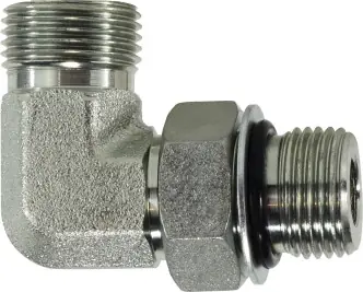 Midland Metal FS68012424 90 deg Elbow, 1-1/2 in Face Seal x 1-1/2 in Male ORB, Steel Get Yours