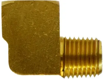 Discount Midland Metal 28161 90 deg Barstock Street Elbow, 1/16 in NPTF x 1/16 in NPTF, Brass