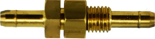 Midland Metal 21084 Bulkhead Union, 1/2 in Tube OD x 1/2 in Tube OD, Brass Hot Deal