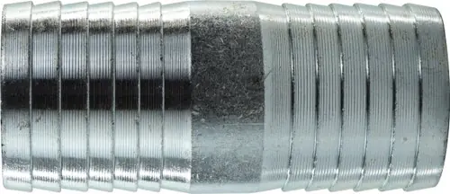 Midland Metal 973901 Coupling, 3/4 in Hose Barbed x 3/4 in Hose Barbed, Steel, Galvanized Professional Grade