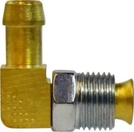 Best Seller Midland Metal 38874 90 deg Swivel Elbow, 3/8 in Hose Barbed x 3/8 in Male Inverted Flared, Brass