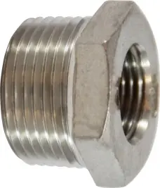 Deal Midland Metal 62515 Reducer Bushing, 1-1/4 in MPT x 3/8 in FPT, Stainless Steel, 150 lb