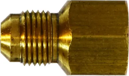 Midland Metal 10244 Adapter, 5/8 in Male Flared x 1/2 in FNPTF, Brass Fan Favorite