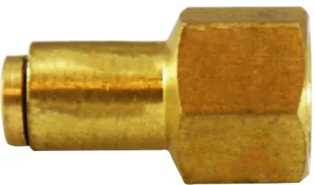 Midland Metal 20035 Straight Connector, 1/4 in Tube OD x 1/4 in FNPTF, Brass New Arrival