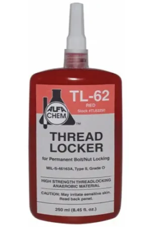 Alfa Tools TL6250 50 ml Tl62 Permanent Thread Locker, 10 Pack Certified