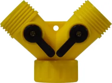 Midland Metal 30160 Wye Connector with 2-Way Hose Shut-Off, 3/4 in FGH x 3/4 in MGH x 3/4 in MGH, Plastic Big Sale