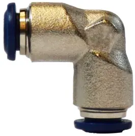 Midland Metal 20153N 90 deg Union Elbow, 3/8 in Push-In x 3/8 in Push-In, Brass, Nickel-Plated Top Pick