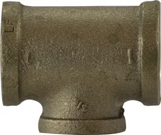 While Supplies Last Midland Metal 44330LF Reducing Tee, 2 in FIP x 2 in FIP x 1 in FIP, Bronze