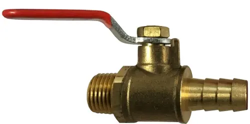 Seasonal Sale Midland Metal 944128 Mini Ball Valve, 1/4 x 3/8 in Nominal, MIP x Hose Barbed, 200 psi WOG Pressure