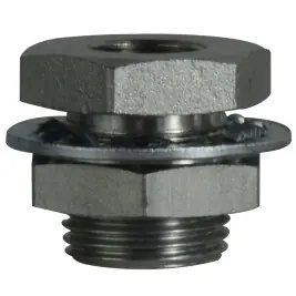 Midland Metal 28306 Bulkhead Coupling, 1/4 in FIP x 1/4 in FIP, Brass/Steel Best Seller