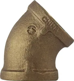 Best Seller Midland Metal 44185 45 deg Elbow, 1 in FPT x 1 in FPT, Bronze