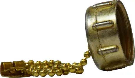 Midland Metal 30142 Garden Hose Cap with Chain, 3/4 in Female Garden Hose, Zinc Direct From Factory