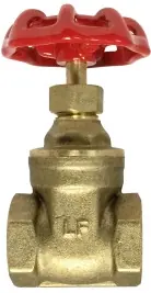 Midland Metal 940130LF Gate Valve, 1/4 in Nominal, FIP x FIP, 200 psi WOG Pressure, Forged Brass Body Express Delivery