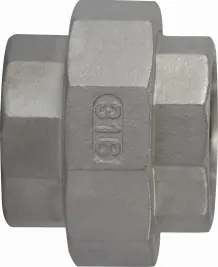 Fast Shipping Midland Metal 62602 Union, 3/8 in FPT x 3/8 in FPT, Stainless Steel, 150 lb