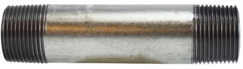 Midland Metal 56115 Welded Pipe Nipple, 1 in MPT x 1 in MPT, 12 in L, Steel, Galvanized, SCH 40 Schedule Final Sale