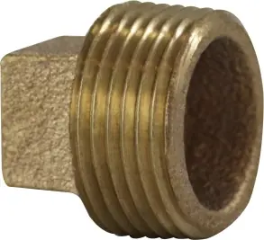 Shop Now Midland Metal 44653 Cored Square Head Plug, 1/2 in MPT, Bronze