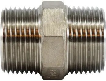 Hot Deal Midland Metal 62724 Hex Nipple, 3/4 in MPT x 3/4 in MPT, Stainless Steel