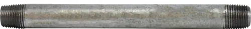 Midland Metal 56017 Welded Pipe Nipple, 1/8 in MPT x 1/8 in MPT, 12 in L, Steel, Galvanized, SCH 40 Schedule Reduced Price