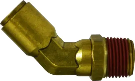 Direct From Factory Midland Metal 540606S 45 deg Swivel Elbow, 3/8 in Tube OD x 3/8 in MPT, Brass