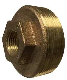 Secure Checkout Midland Metal 44528LF Hex Bushing, 2 in MPT x 3/4 in FPT, Bronze