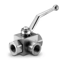 Midland Metal GE3L04SAE High Pressure Ball Valve, 7/16 in Nominal, FPT, 3-Way -Port/Way Same Day Shipping