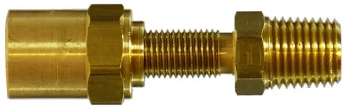 Midland Metal 32747 Reusable Hose Adapter, 3/8 in Hose Barbed x 3/8 in MNPTF, Brass Genuine