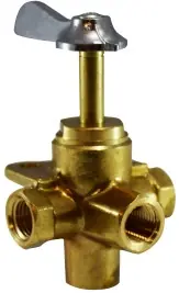 Midland Metal 46257 Bottom Outlet Ball Valve with Less Click, 1/4 x 1/4 x 1/4 x 1/4 in Nominal, 4 -Port/Way Discount