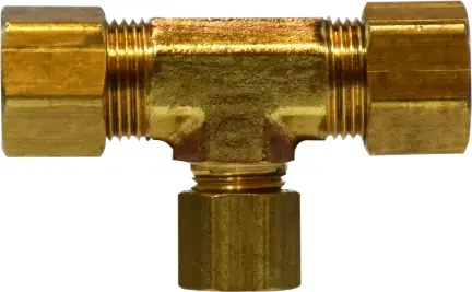Midland Metal 18115 Reducing Tee, 3/8 in Compression x 3/8 in Compression x 1/4 in Compression, Brass Shop Now