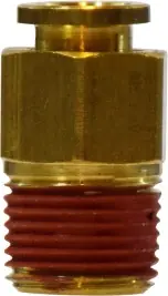 Sale Midland Metal 20051 Straight Connector with Gasket, 3/16 in Push-In x 10 MIP, Brass