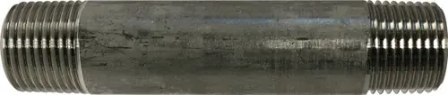 Midland Metal 48054 Welded Pipe Nipple, 3/8 in MPT x 3/8 in MPT, 10 in L, Stainless Steel, SCH 40 Schedule Direct From Factory