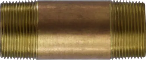 Next Day Delivery Midland Metal 40123 Seamless Pipe Nipple, 1-1/4 in MPT x 1-1/4 in MPT, 3 in, Brass