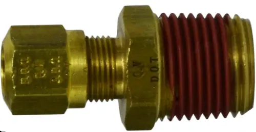 Express Delivery Midland Metal 38073 Adapter, 1/4 in Tube OD x 1/8 in Male NPTF, Brass