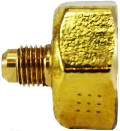 Midland Metal 50011 Drum Adapter, 1/4 in SAE 45 deg Male Flared x 1/2 in FIP, Brass Time-Limited