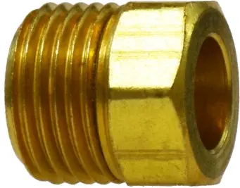 Midland Metal 12012 Hex Nut, 1/8 in Male Inverted Flared, Brass Price Drop