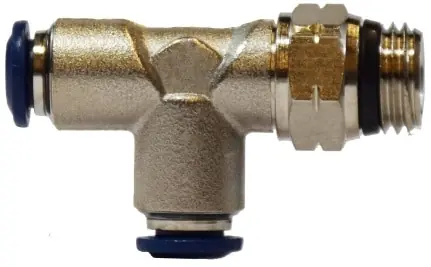 Popular Midland Metal 20095N Swivel Run Tee, 1/8 in Tube OD x 1/8 in MPT x 1/8 in Tube OD, Brass, Nickel-Plated