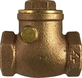 Authentic Midland Metal 940357 Swing Check Valve, 2 in Nominal, FPT, C85700 Brass Body, Import