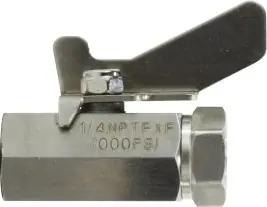 New Release Midland Metal 46923SS Miniature Ball Valve, 3/8 in Nominal, FIP x FIP, 1000 psi WOG Pressure